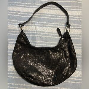 💛TODAY***$15***Vintage designer black sequined dress purse.